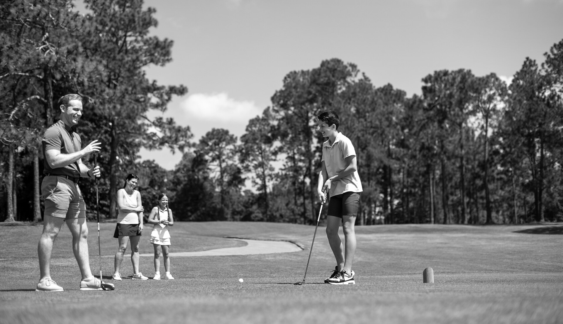 Golf bw family outing