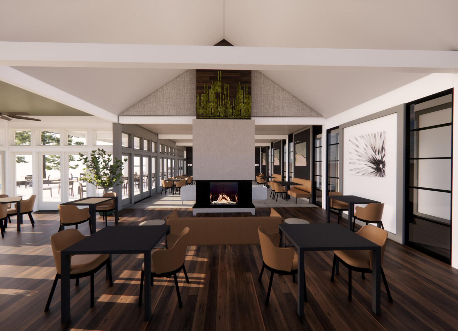 BAR LOOKING @ FIREPLACE